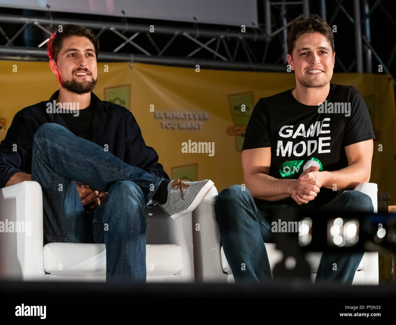 Von olum' Film Präsentation mit Cast und Crew bei der Comic Con Portugal Tag 3 Mit: Diogo Morgado, Pedro Morgado Wo: Alges, Portugal Wann: 08 Sep 2018 Credit: Rui M Leal/WENN.com Stockfoto