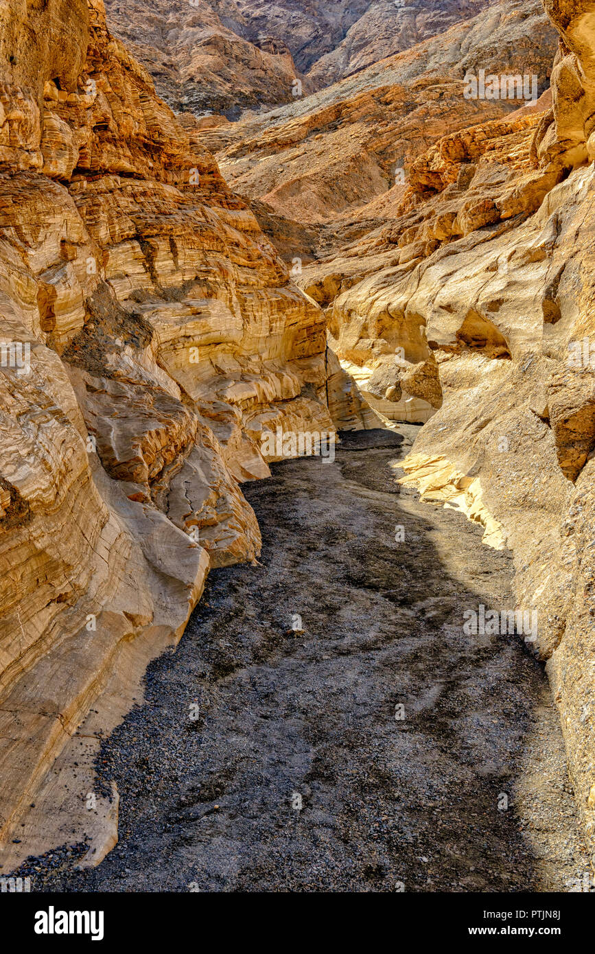 Felsige Landschaft in Mosaik Canyon Stockfoto