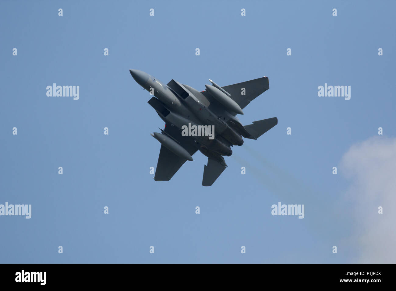 Leeuwarden, Niederlande 11.April 2016: USAF F-15 Eagle, der während der Frisian Flag Übung Stockfoto