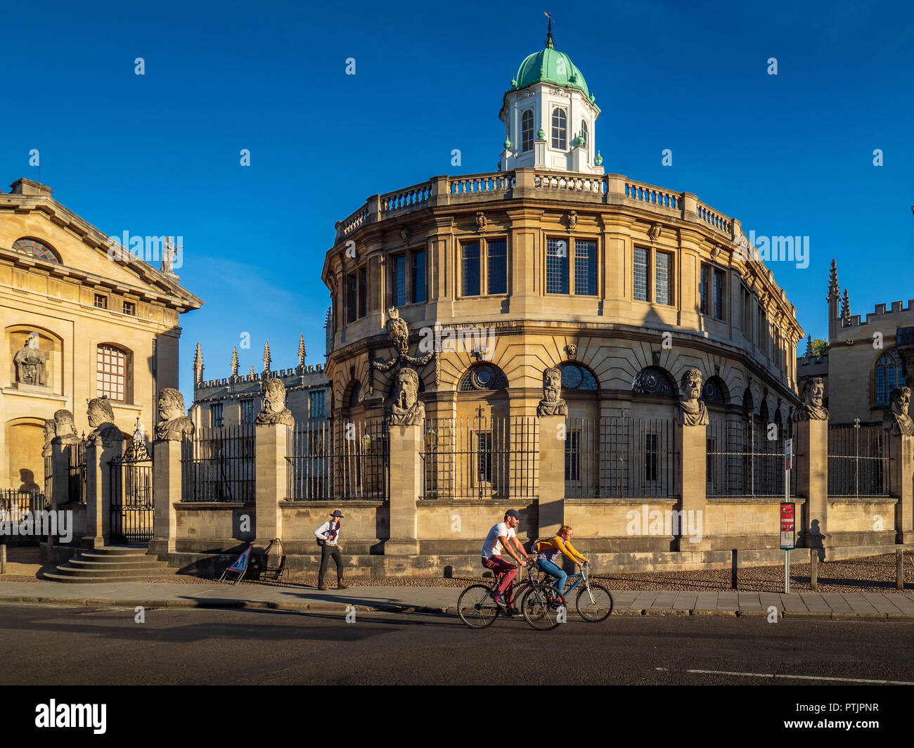 Sheldonian Theatre Oxford - der Christopher Wren, Sheldonian Theatre im Zentrum von Oxford, der Universität Oxford, zwischen 1664 und 1669 gebaut Stockfoto