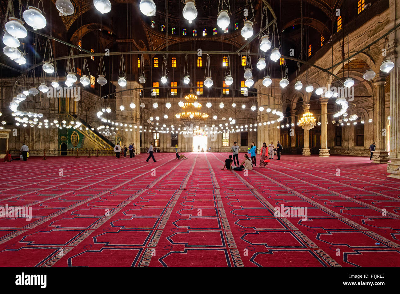 Sanctuary Halle des Muhammad Ali Moschee Stockfoto