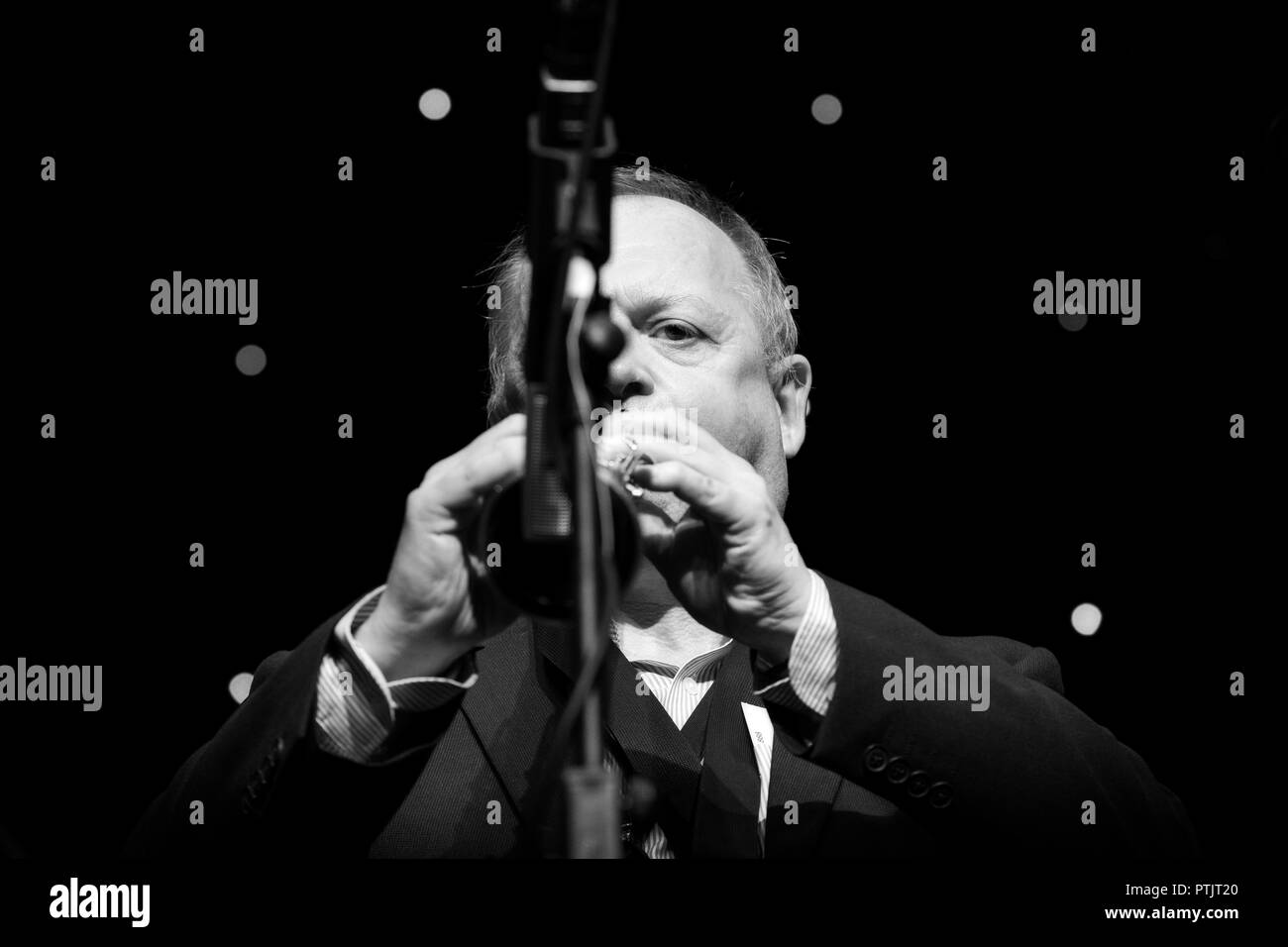 Alan Barnes Solo für Klarinette mit seinem oktett, Scarborough Jazz Festival 2018 Stockfoto