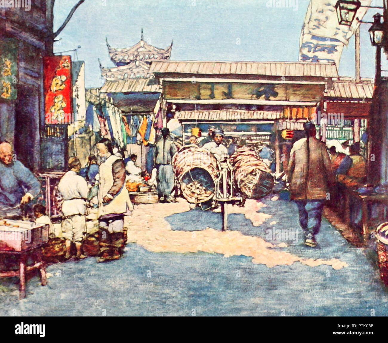 Einen Tempel in China, ca. 1900 Stockfoto