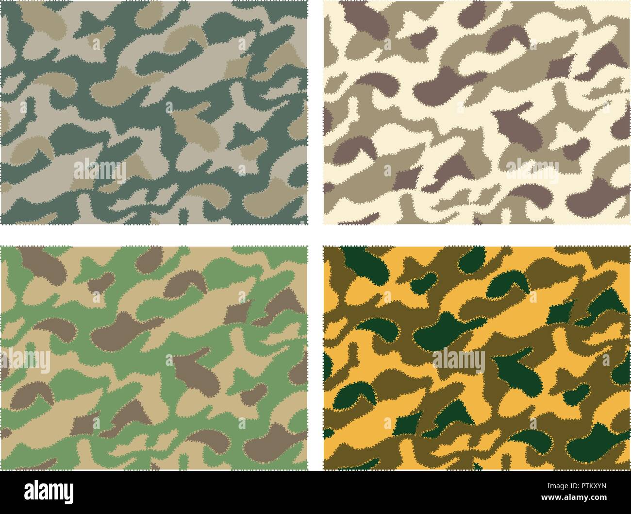 Camouflage pattern Design mit verschiedenen Farbe Stock-Vektorgrafik - Alamy
