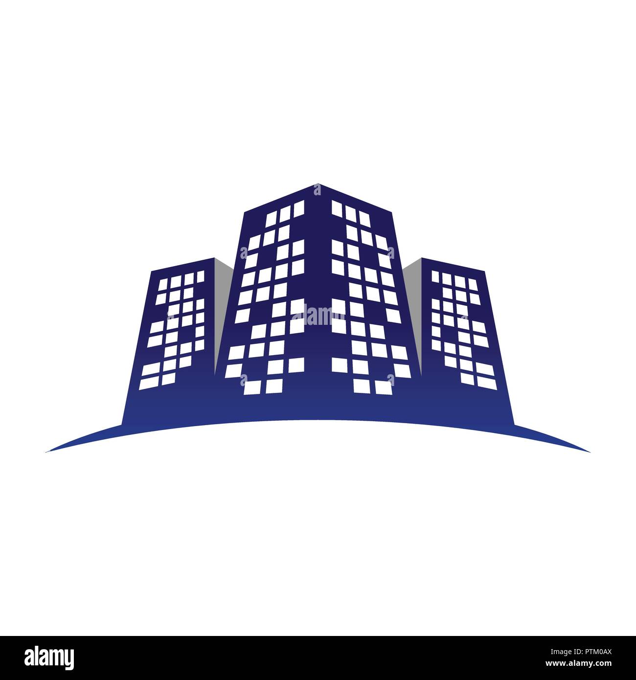 Städtische Gebäude Cty Skyline Vektor Symbol Grafik Logo Design Stock Vektor