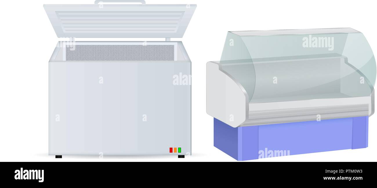 Einzelhandel Kühlschrank für Geschäfte Stock-Vektorgrafik - Alamy