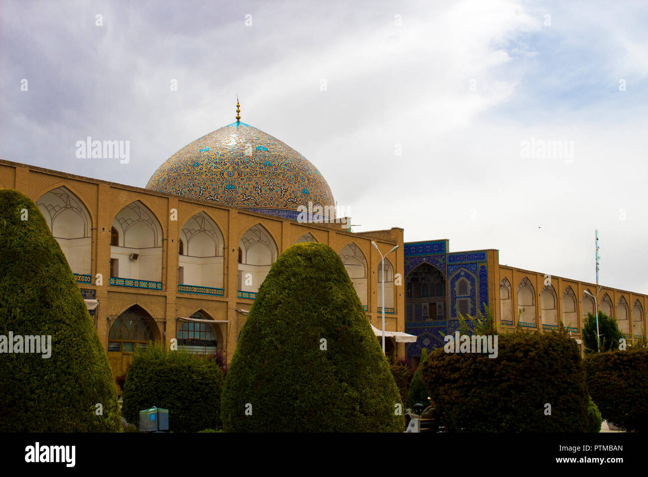 Ein historischer Ort im Iran Naghshe Jahan Square. Stockfoto