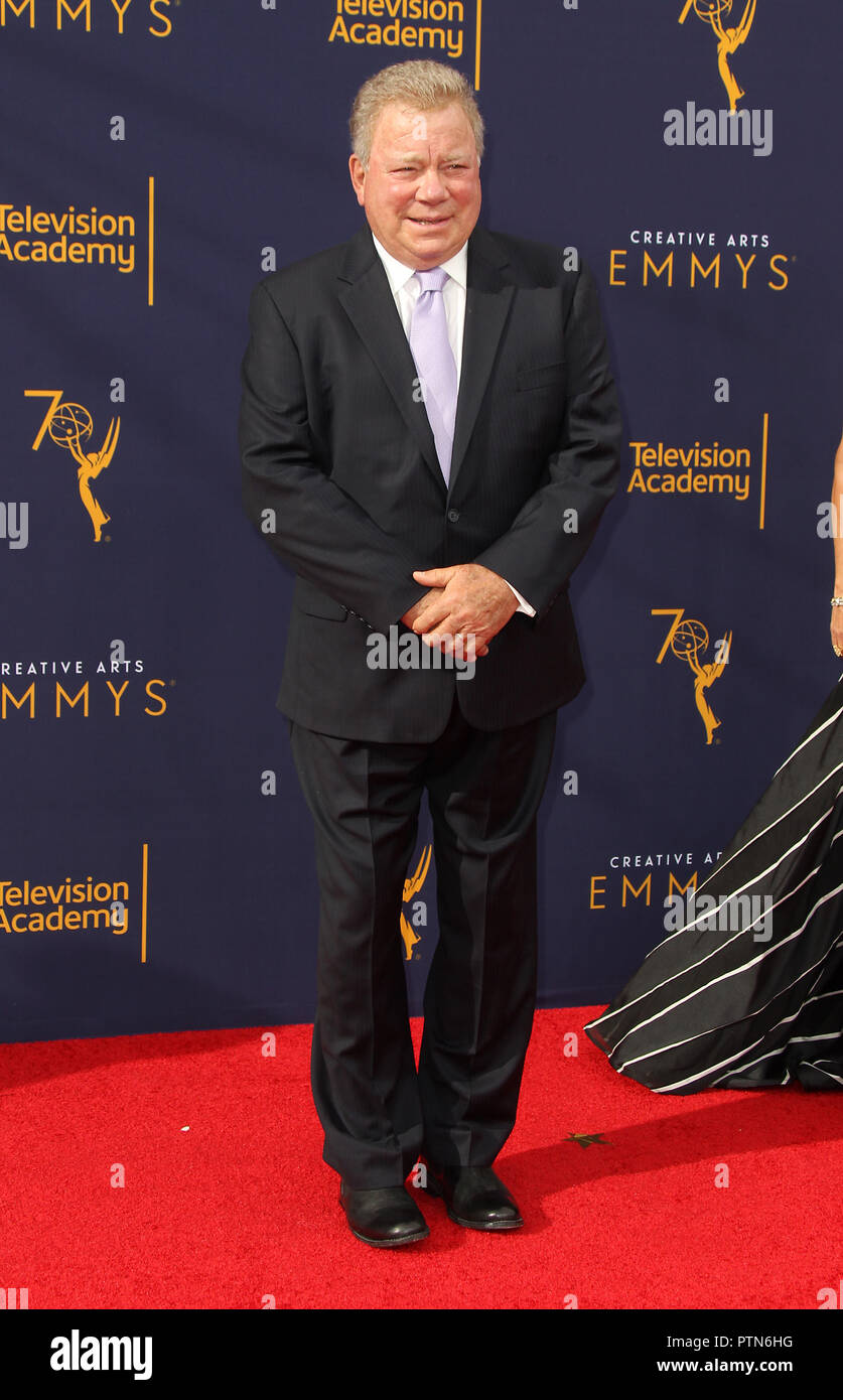 2018 Creative Arts Emmy Awards - Tag 1 Ankunft auf der Microsoft Theater in Los Angeles, Kalifornien statt. Mit: William Shatner Wo: Los Angeles, Kalifornien, Vereinigte Staaten, wenn: 08 Sep 2018 Credit: Adriana Barraza/WENN.com M. Stockfoto