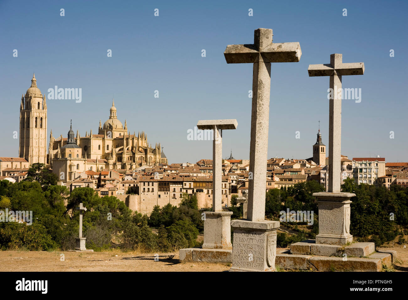 Kathedrale von Cerro de La Piedad, Segovia, Spanien. Stockfoto