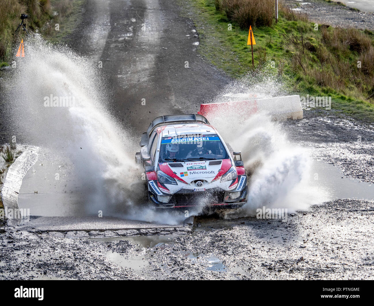 Jari-Matti Latvala/Mikka Anttil, Toyota Corolla WRC, Wales Rally GB 2018 Stockfoto