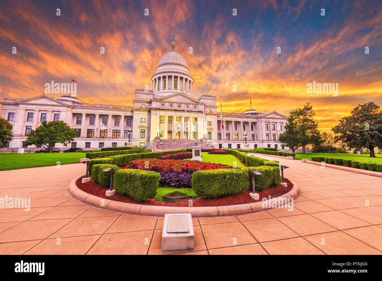 Little Rock, Arkansas, USA am State Capitol. Stockfoto