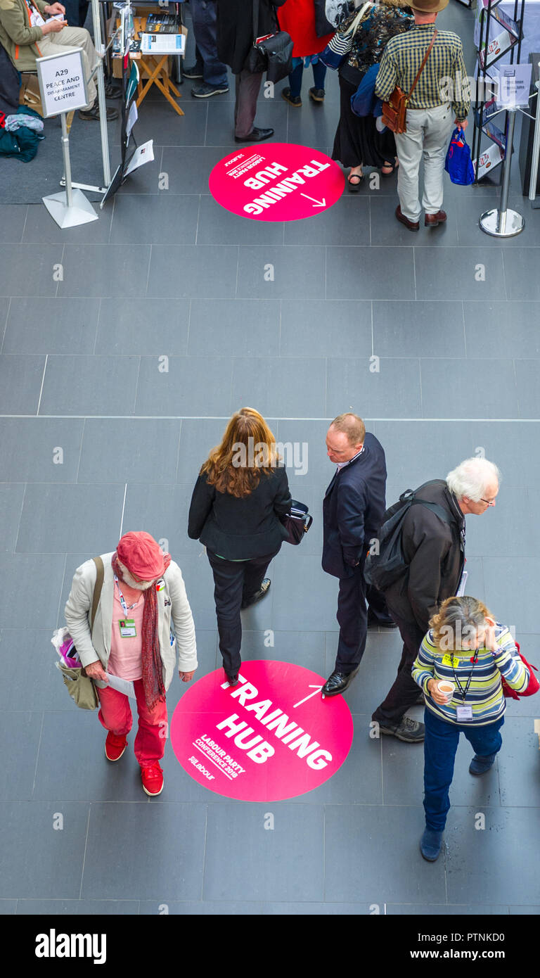 2018 jährliche Konferenz der Labour Party, BT Convention Centre, der politischen Stände. Stockfoto