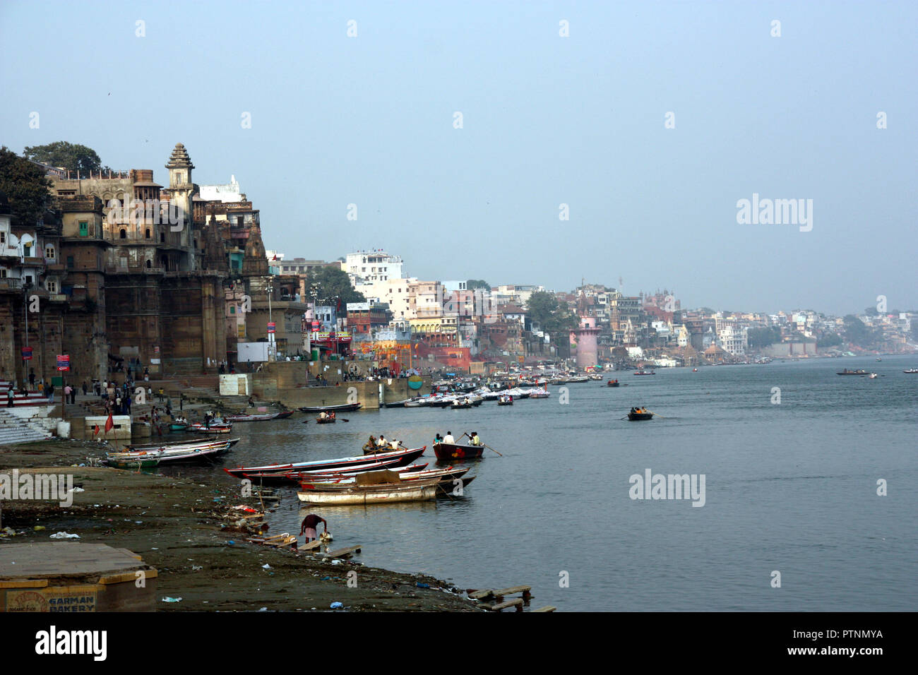 Varanasi in Utta Pradesh, Indien Stockfoto