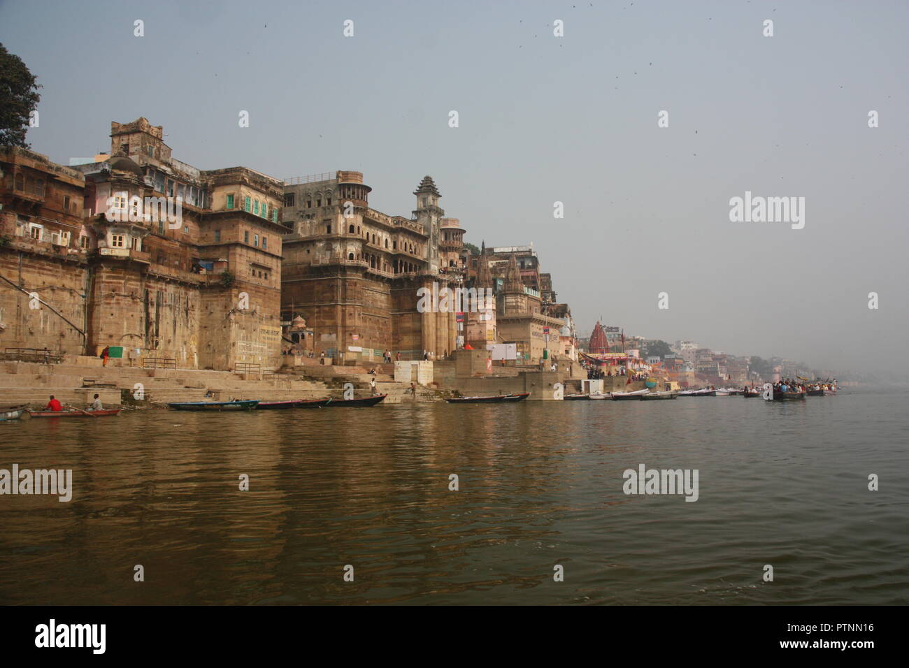 Varanasi in Utta Pradesh, Indien Stockfoto