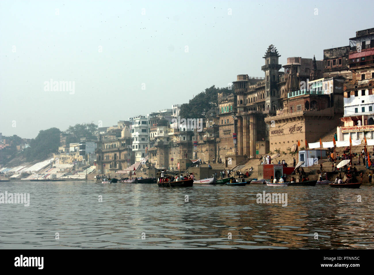 Varanasi in Utta Pradesh, Indien Stockfoto