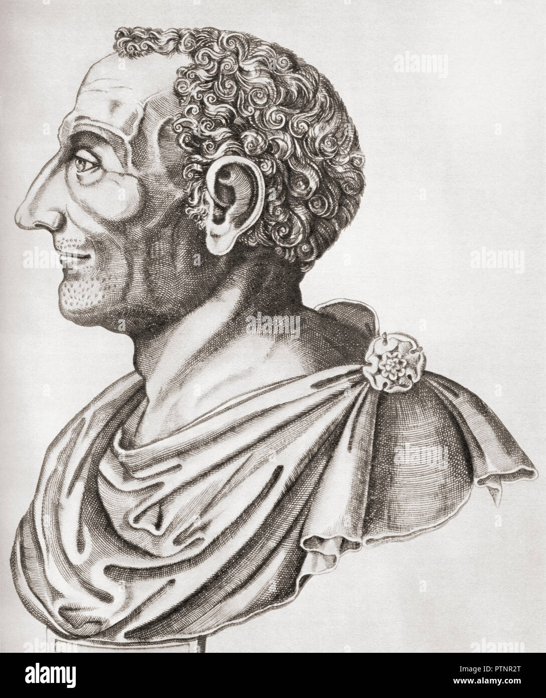 Titus Livius Patavinus, C. 64/59 BC-C 12/17 AD, aka Titus Livius oder Livius. Römische Historiker. Stockfoto