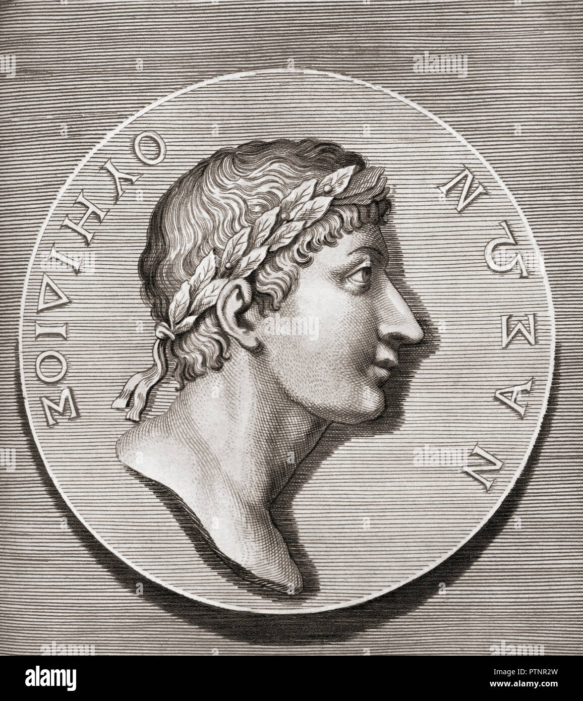 Publius Ovidius Naso, 43 v. Chr. - 17/18 AD, aka Ovid. Römischer Dichter Stockfoto