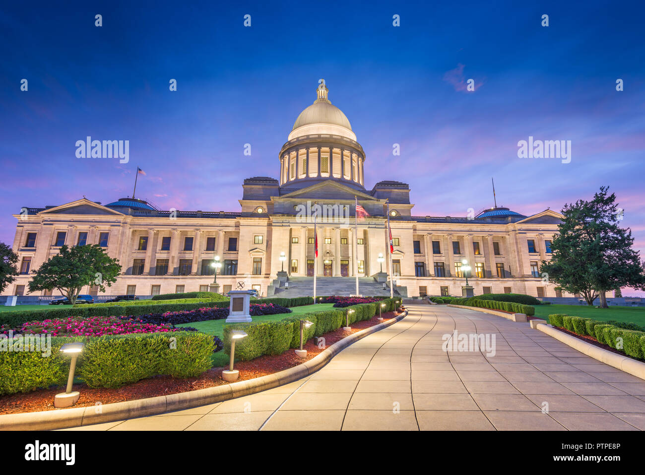 Little Rock, Arkansas, USA am State Capitol. Stockfoto