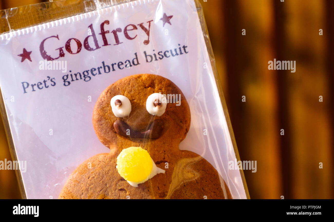 Pret a Manger Gingerbread Man Stockfoto