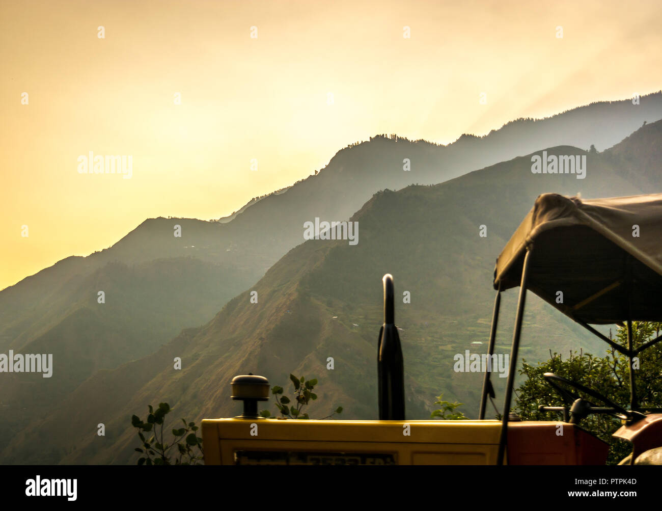 Blick auf einer Straße Reise zu Kasol Stockfoto