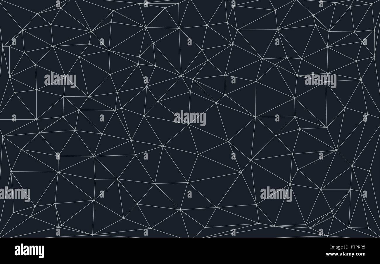 Low Poly Hintergrund mit Anschluss von Punkten und Linien Stock Vektor