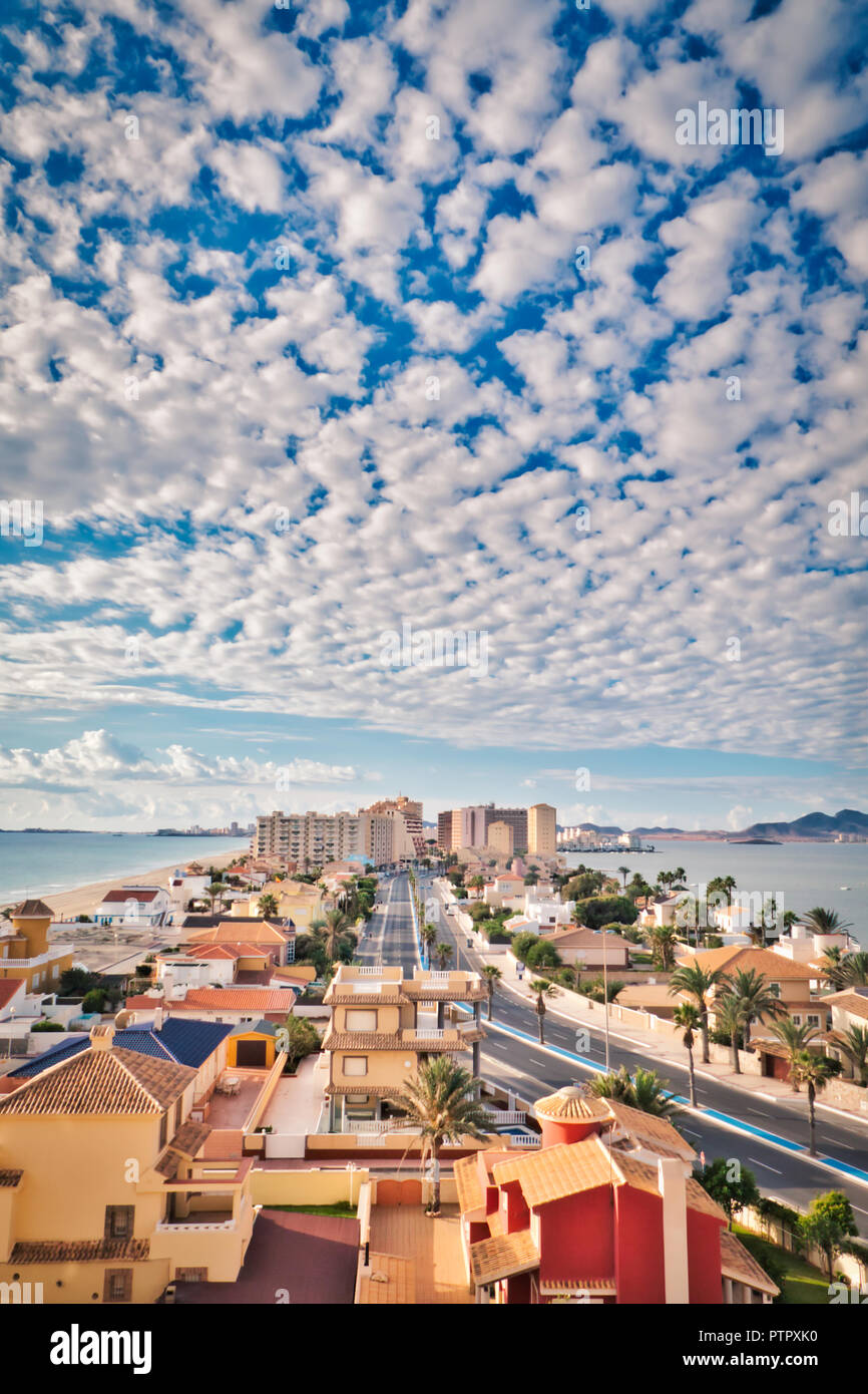 Panoramablick von Manga del Mar Menor, Murcia, Spanien Stockfoto