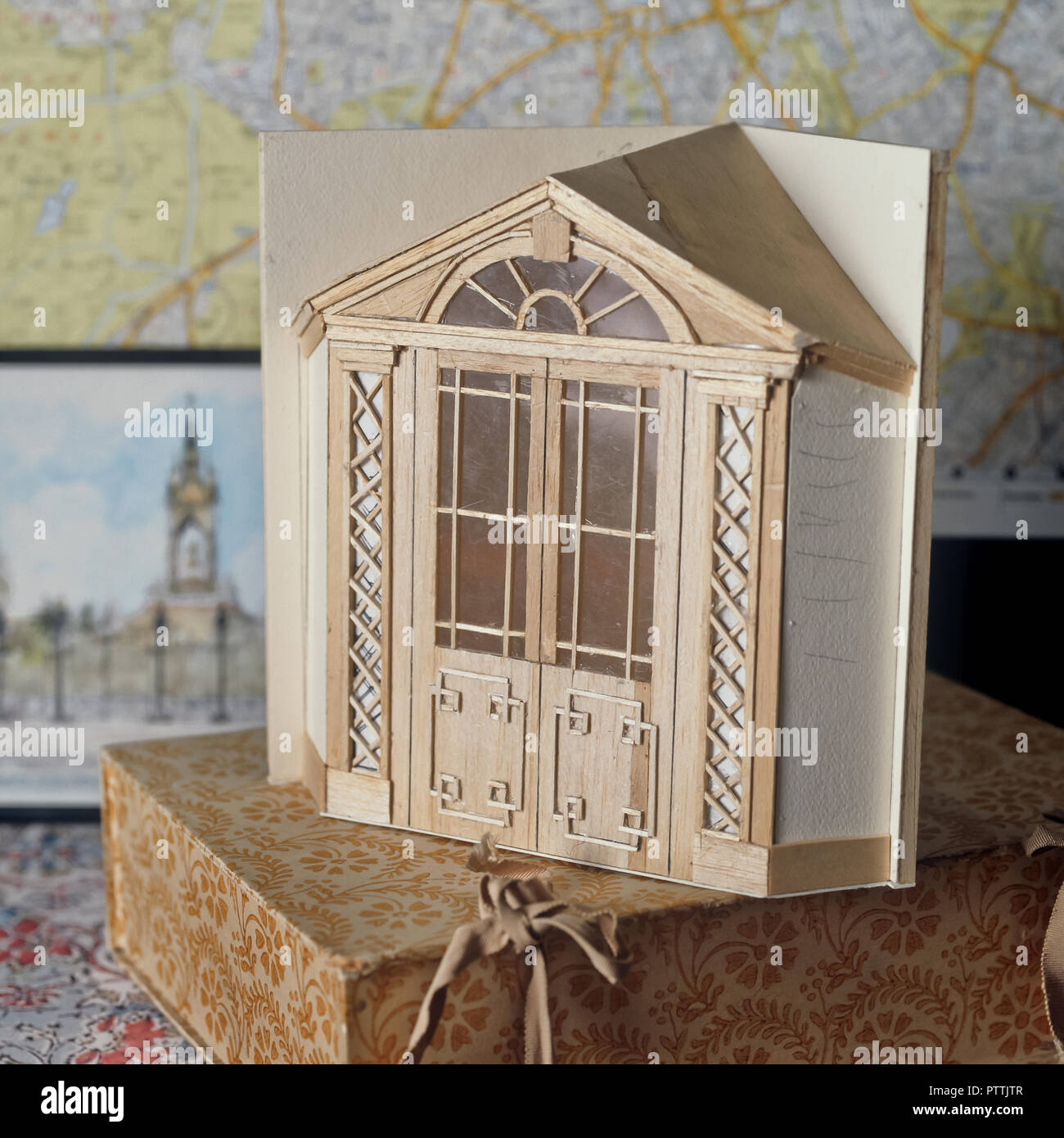 Architektonische Modell in der Lord Snowdon Kensington home Stockfoto