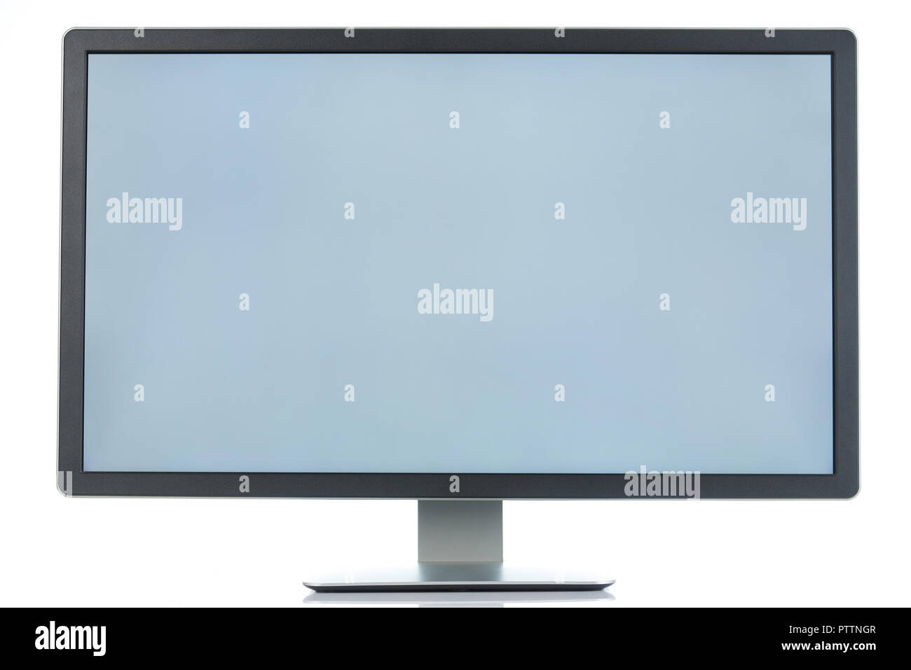Reinigen pc-monitor Vorderansicht auf weißem Hintergrund Stockfoto