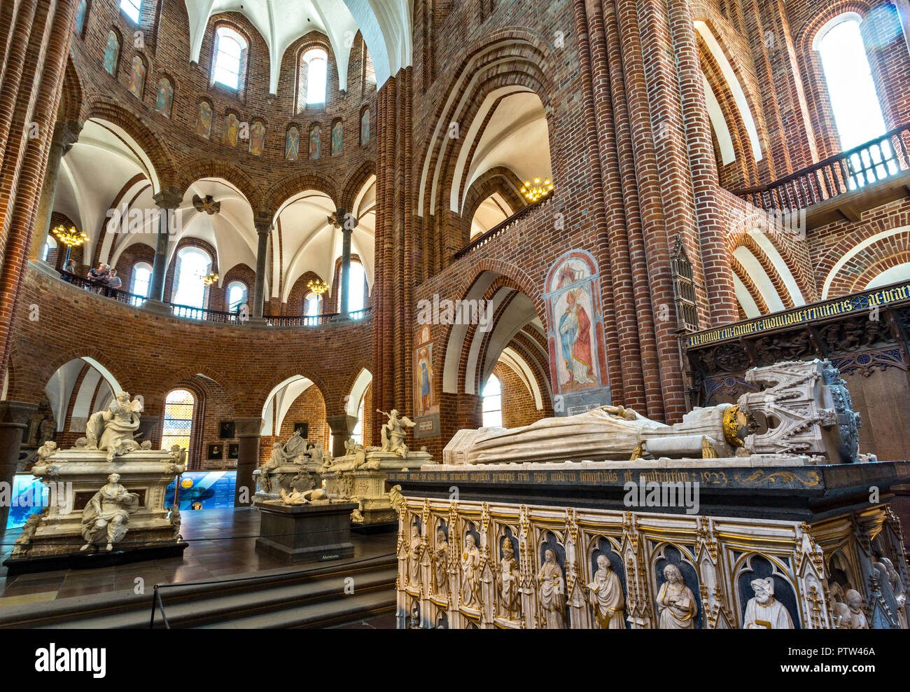 Sarkophag des Königs Roskilde Dom Stockfoto