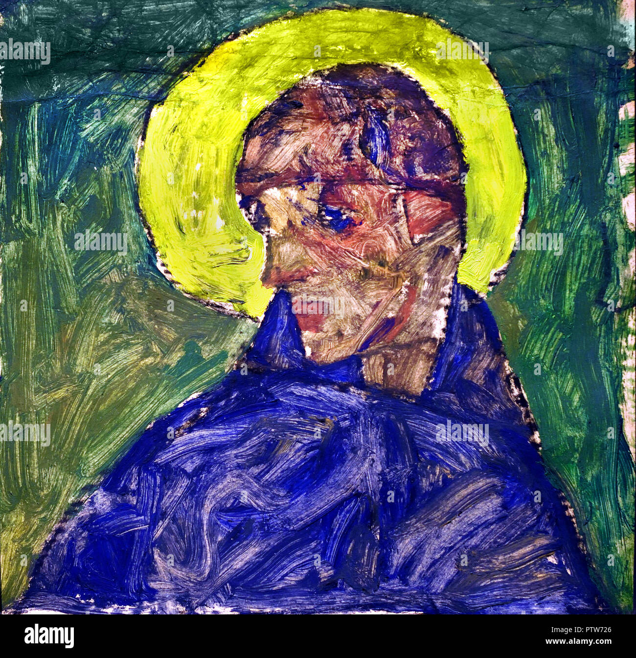 Selbstportrait als Saint 1913 von Egon Schiele (1890-1918) Österreichische, Österreich. Stockfoto