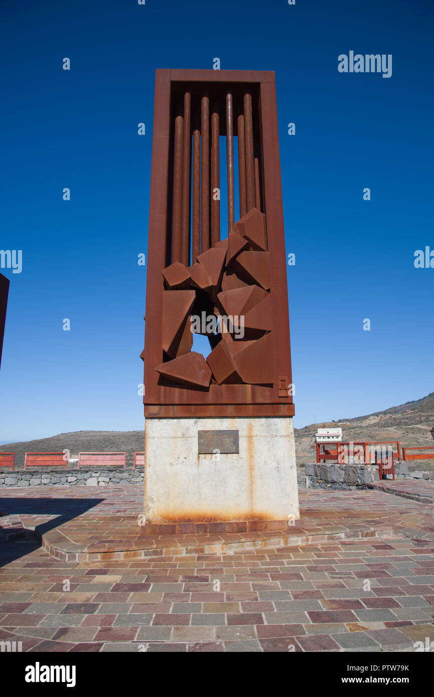 Mirador de la Atalaya auf Artenara Dorf, Gran Canaria, Spanien Stockfoto