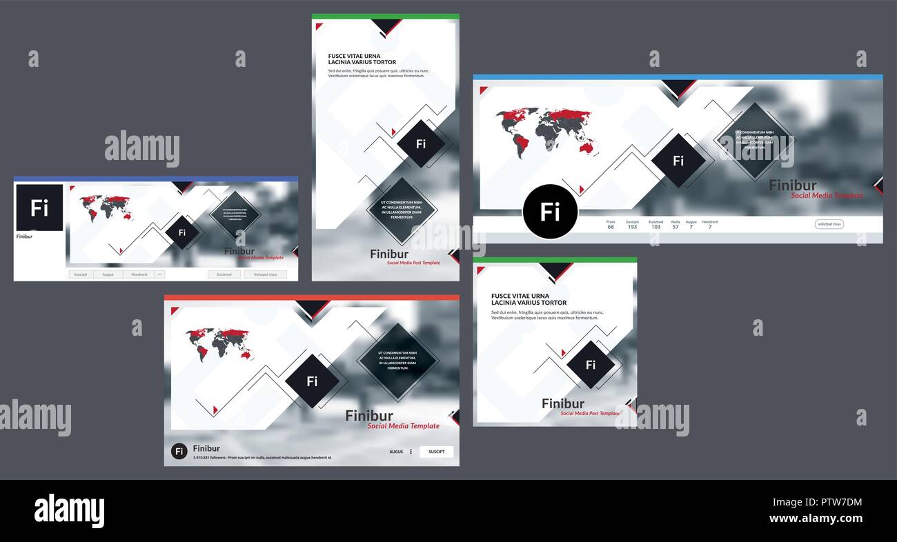 Soziale Medien Überschrift Hintergrund Vorlage, social media Post, Kopfbereich mit Logo Vorlage. Vorlage Abdeckung header für soziale Medien, Banner, adverti Stock Vektor