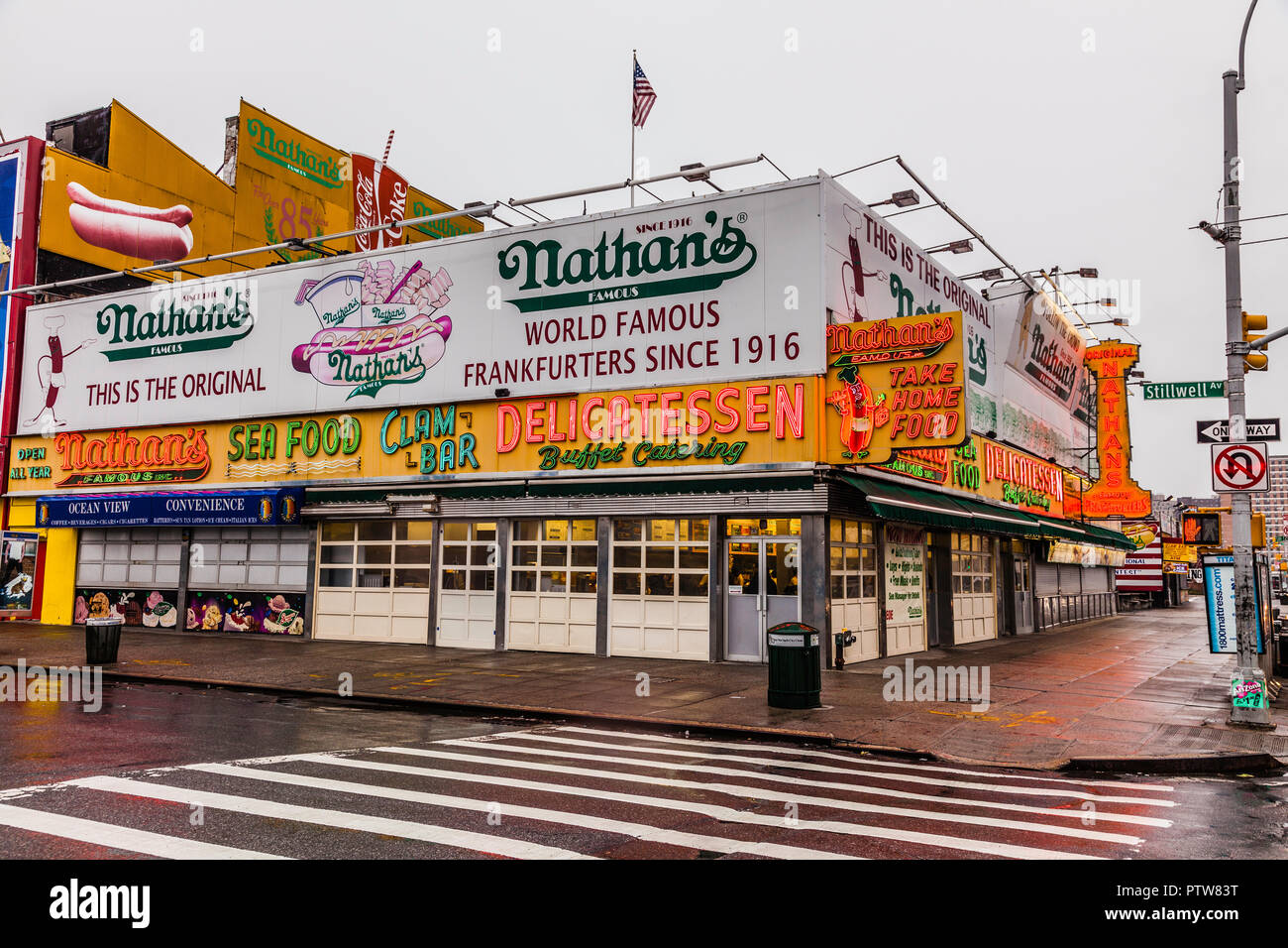 Nathan's berühmten Coney Island New York, New York, USA Stockfoto