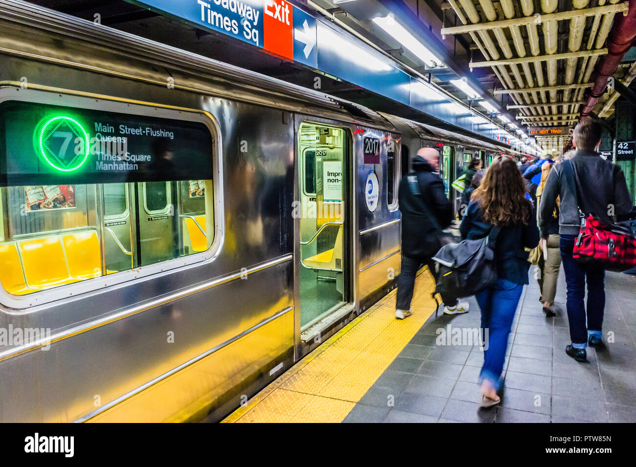 Times Square - 42nd Street U-Bahn Station Manhattan New York, New York, USA Stockfoto