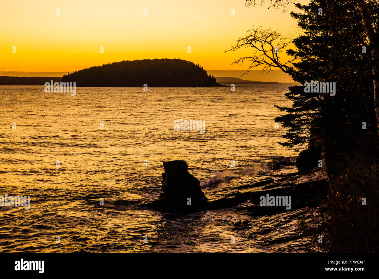 Kahlen Porcupine Insel Bar Harbor, Maine, USA Stockfoto