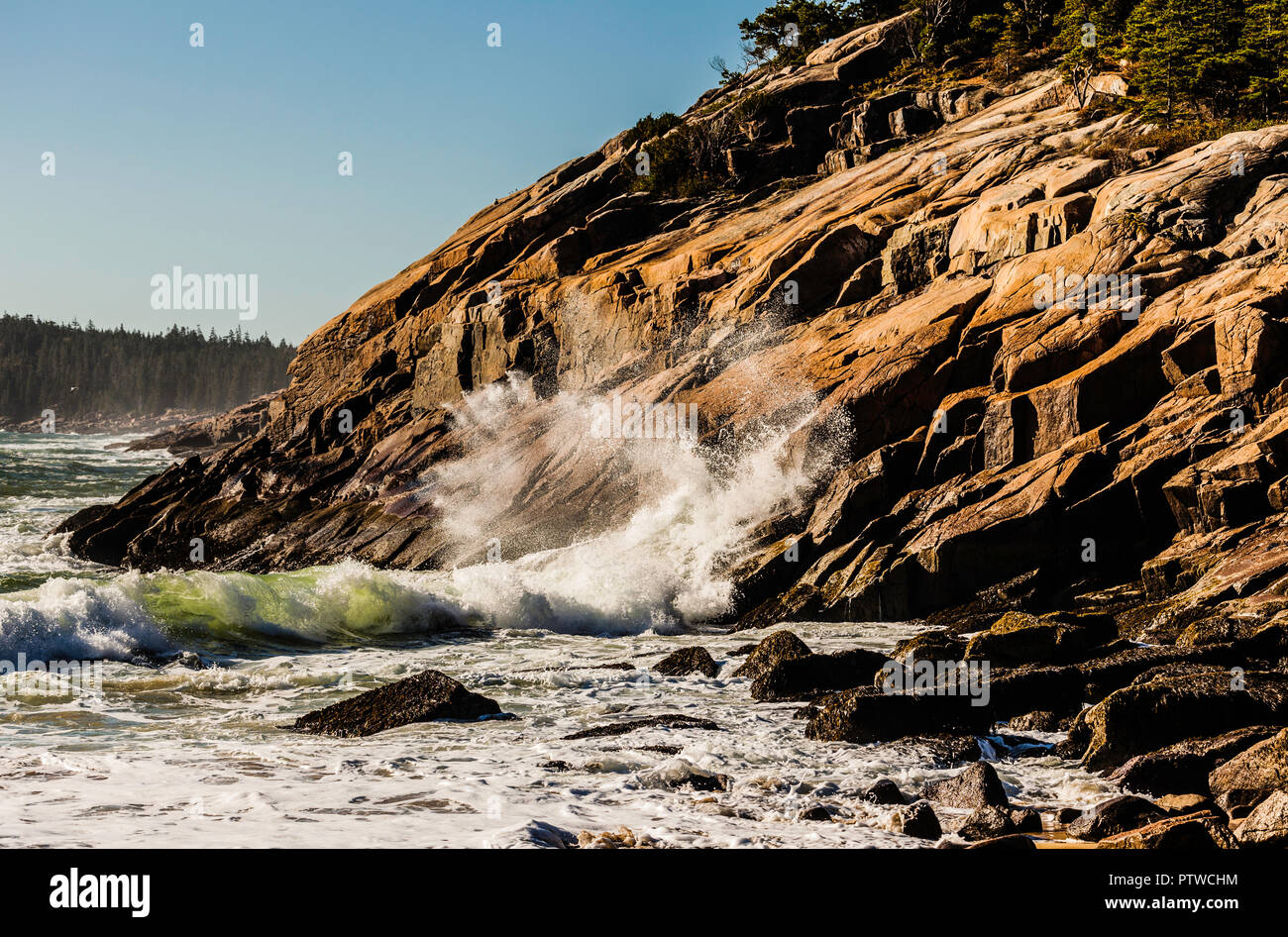 Surf Sand Strand Acadia National Park Mount Desert Island, Maine, USA Stockfoto