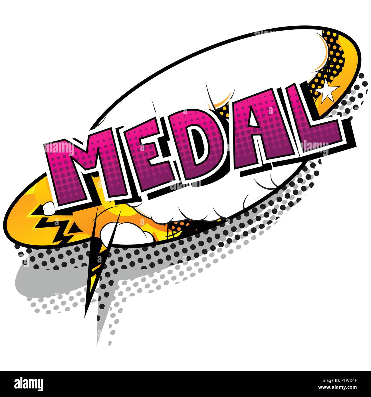 Medaille - Vektor illustrierte Comic Stil Ausdruck. Stock Vektor