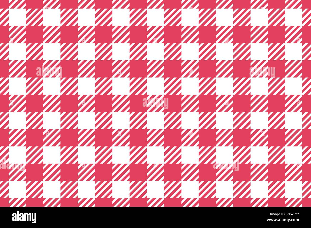 Vektor nahtlose Muster. Große Zelle horizontale Hintergrund rot Tischdecke in einem Käfig. Abstrakte karierten Hintergrund. Stock Vektor