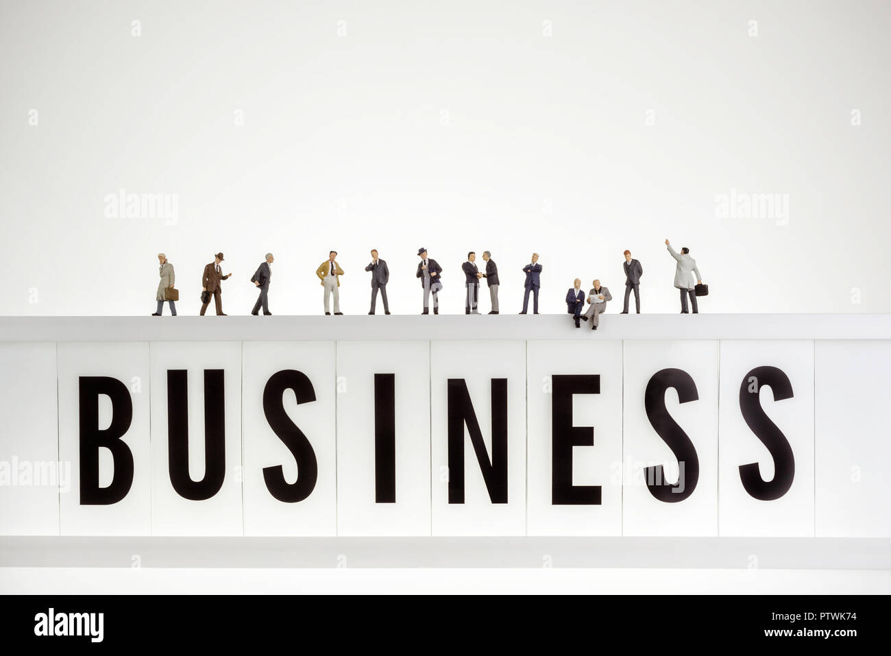 Business Wort mit Masse der kleinen Geschäftsleute. Stockfoto