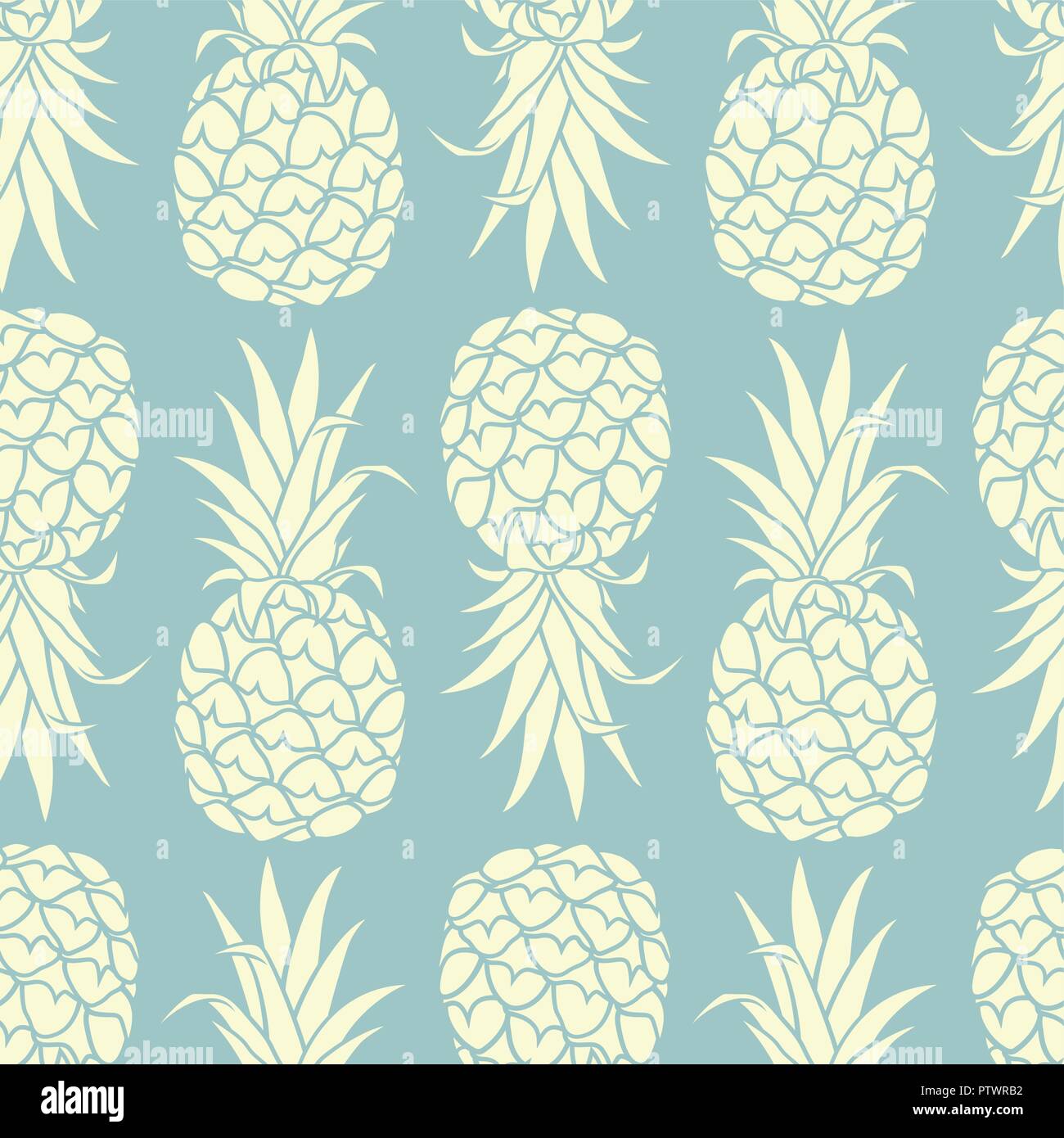 Zusammenfassung nahtlose Muster mit Ananas. Vector Hintergrund für zeitgenössisches Design Stock Vektor