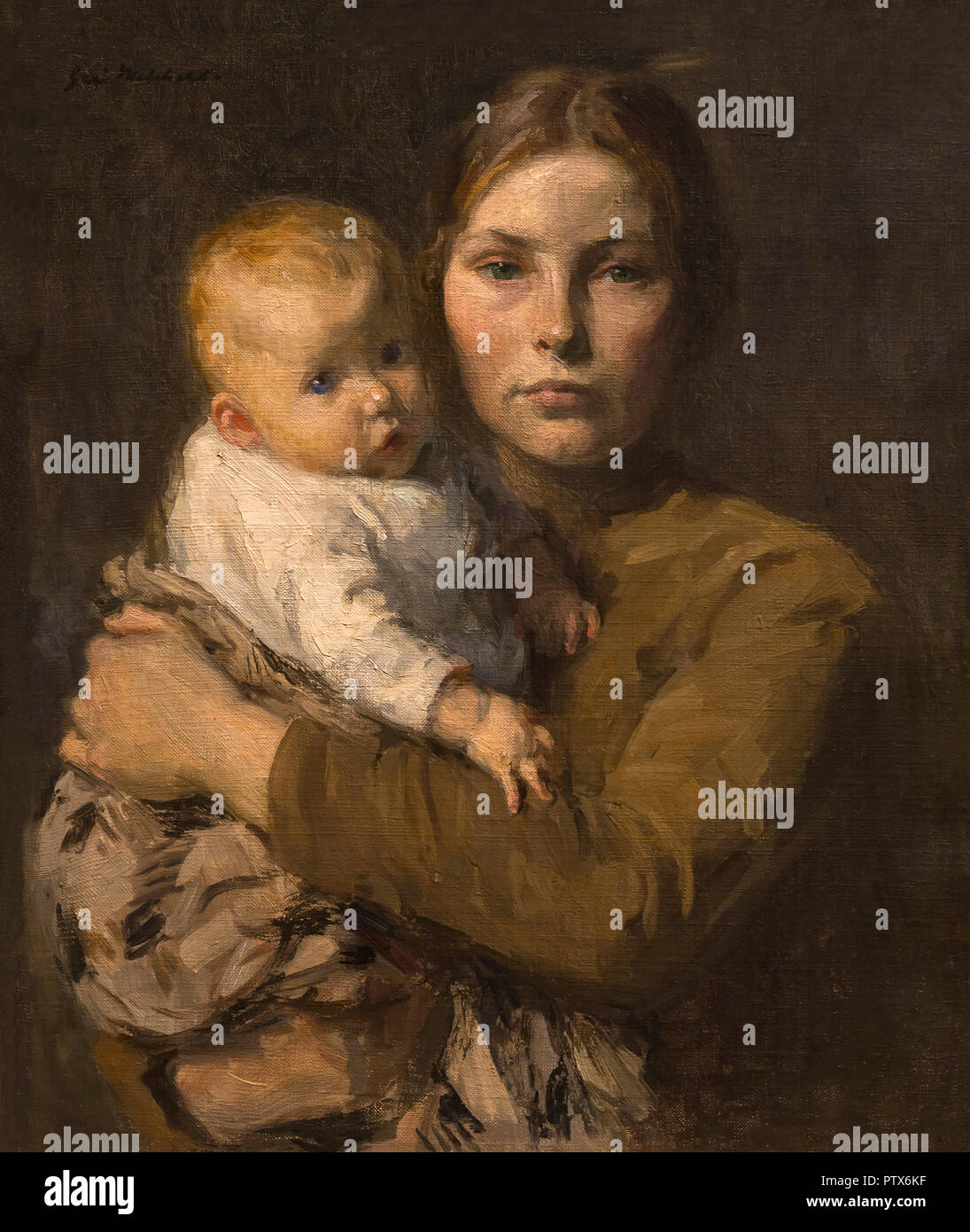 Mutter und Kind, Gari Melchers, circa 1906, Kunst Institut von Chicago, Chicago, Illinois, USA, Nordamerika Stockfoto