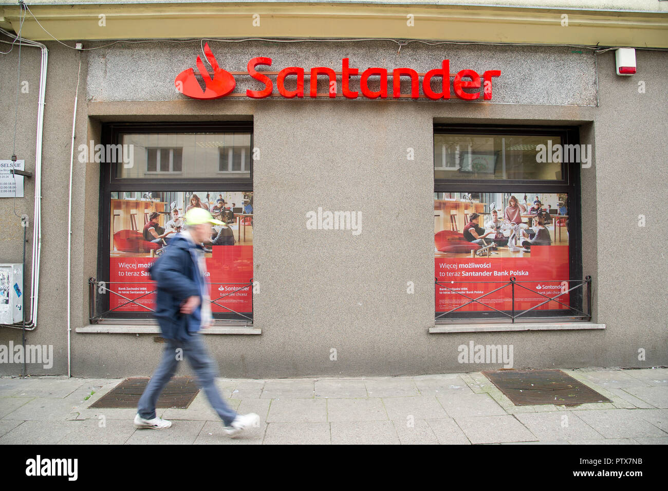 Banco Santander in Gdynia, Polen. 5.Oktober 2018 © wojciech Strozyk/Alamy Stock Foto *** Local Caption *** Stockfoto