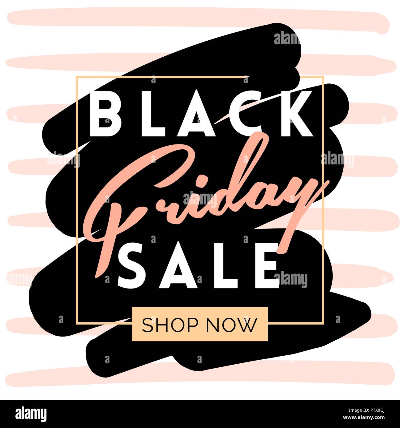 Schwarzer Freitag verkauf Inschrift Einladung Banner einstellen Stock Vektor