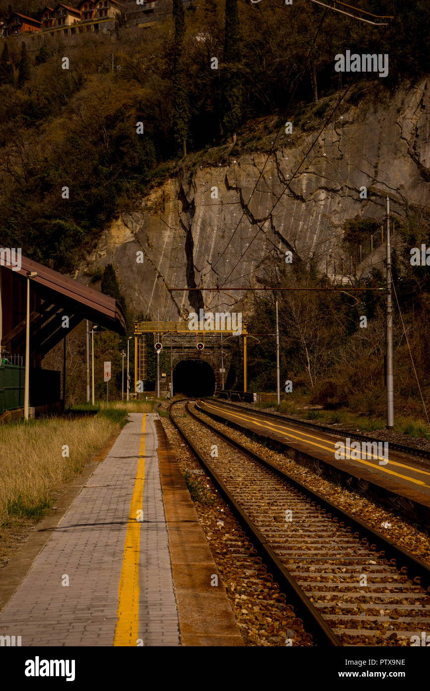 Varenna station railway italy Fotos und Bildmaterial in hoher