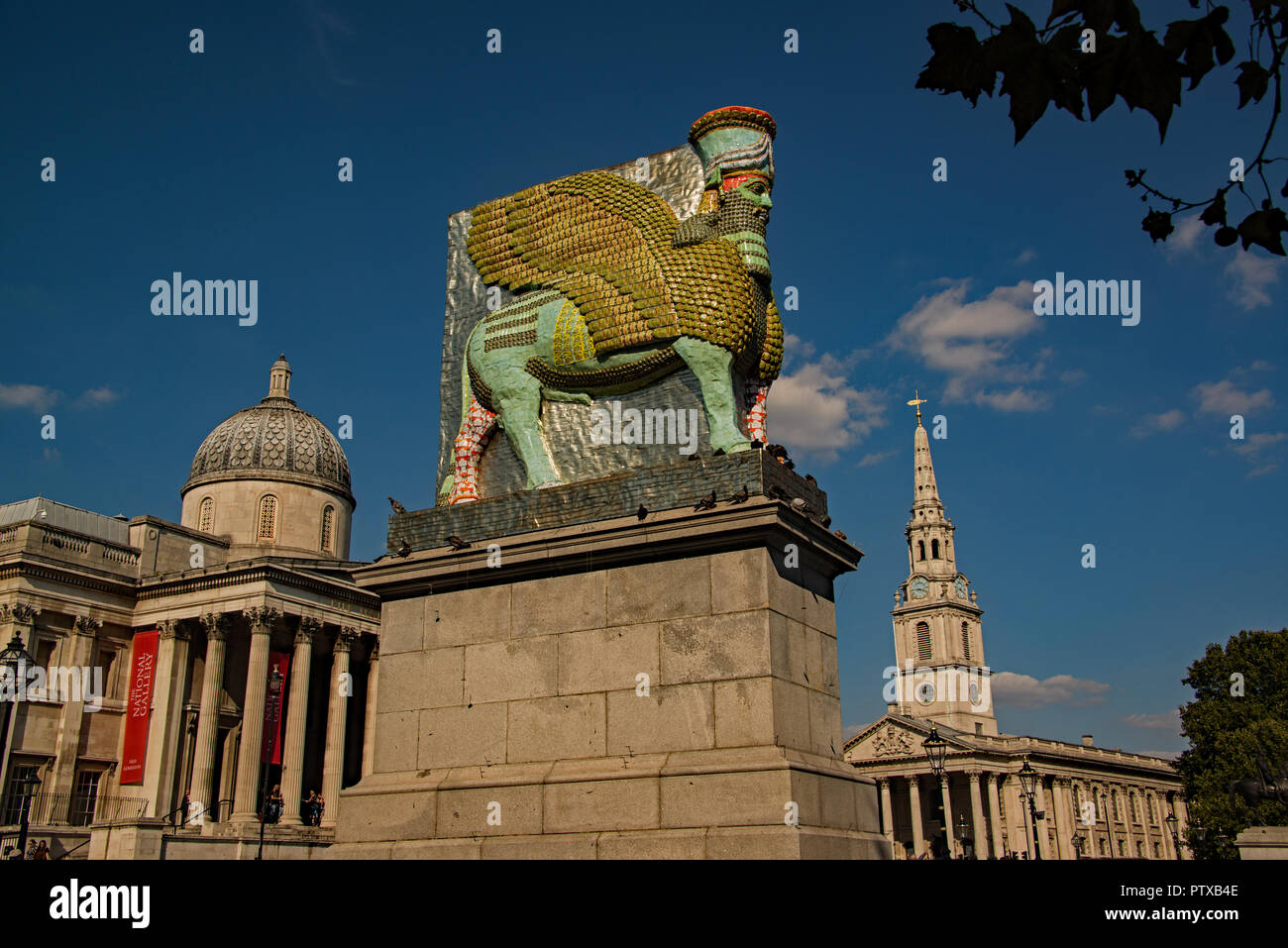 Die vierte Sockel, die lamassu. Stockfoto
