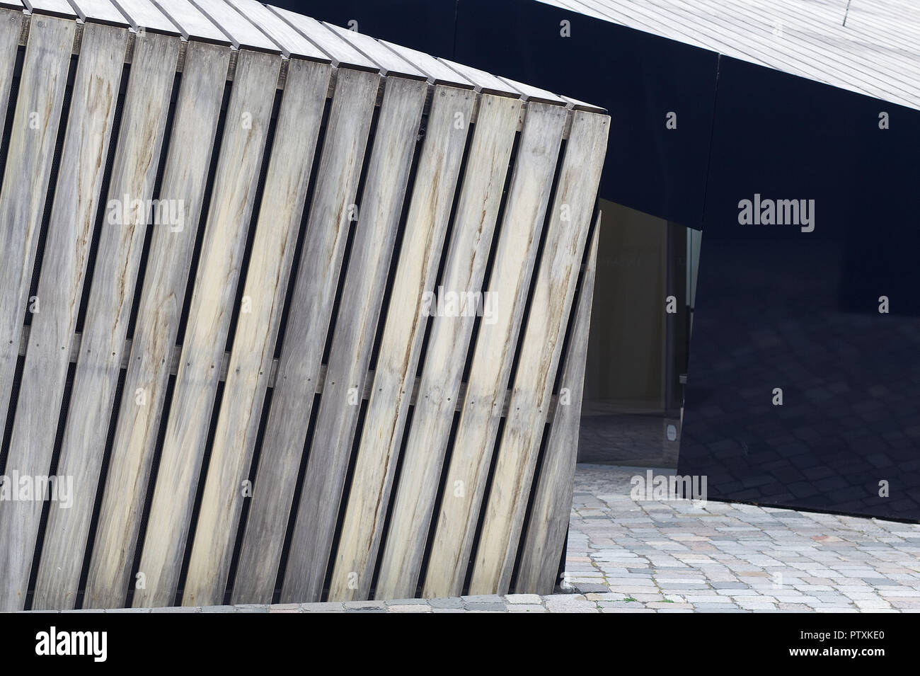 Jüdisches Museum Berlin, schneidende Cubes Stockfoto