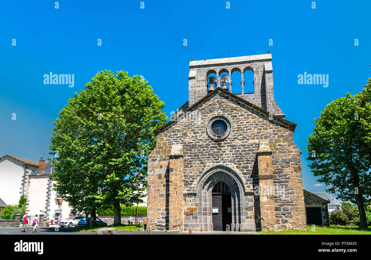 St. Gal Kirche in Roffiac Dorf, Frankreich Stockfoto