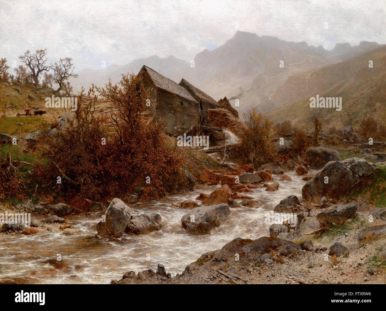 Peithner von Lichtenfels Eduard-M_U 00 fchle im Bombuschgraben bei Pontafel Udine Stockfoto