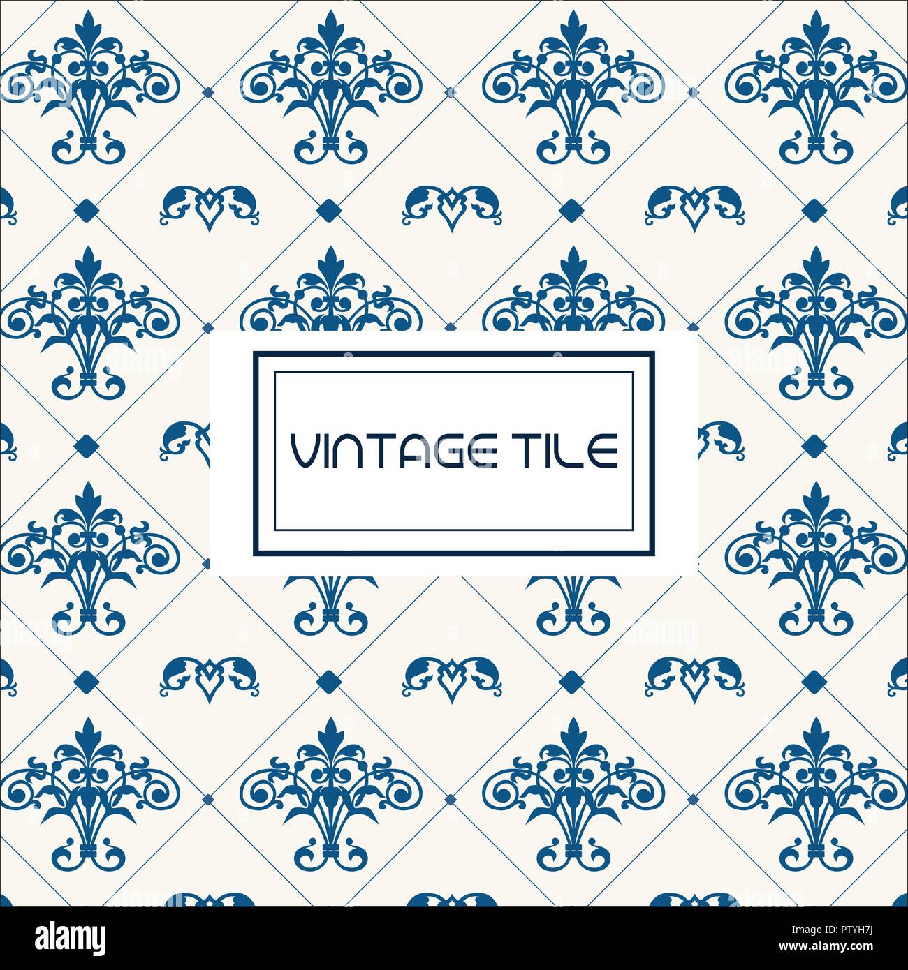 Vintage Fliese Muster Stock Vektor