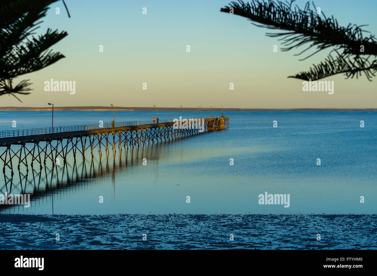 Am Pier der Fowlers Bay Ceduna Australien Stockfoto
